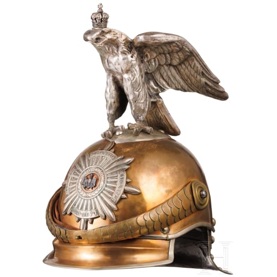 Helm M 1867 f&uuml;r Mannschaften des Regiments Garde-K&uuml;rassiere in Paradeausf&uuml;hrung