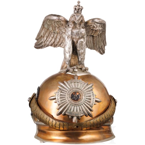 Helm M 1867 f&uuml;r Mannschaften des Regiments Garde-K&uuml;rassiere in Paradeausf&uuml;hrung