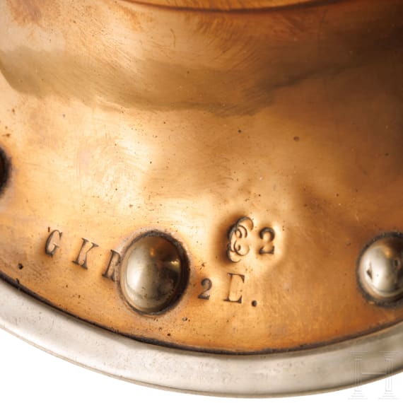 Helm M 1867 f&uuml;r Mannschaften des Regiments Garde-K&uuml;rassiere in Paradeausf&uuml;hrung