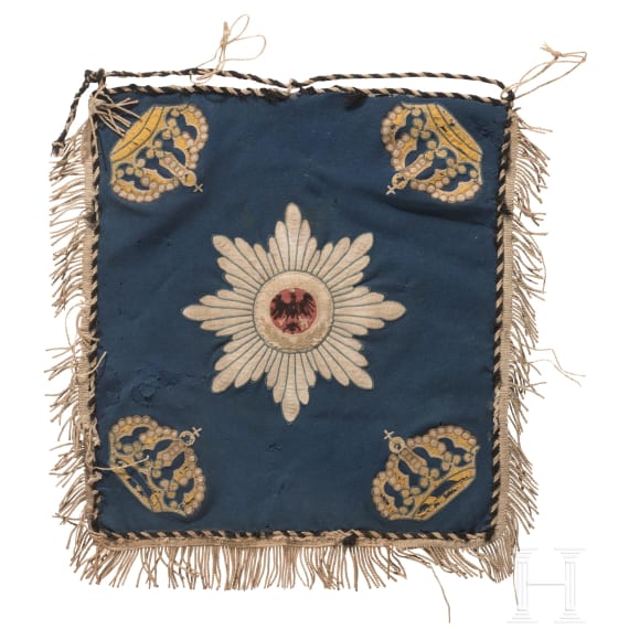 Fanfarentuch des Garde-K&uuml;rassier-Regiments, um 1900
