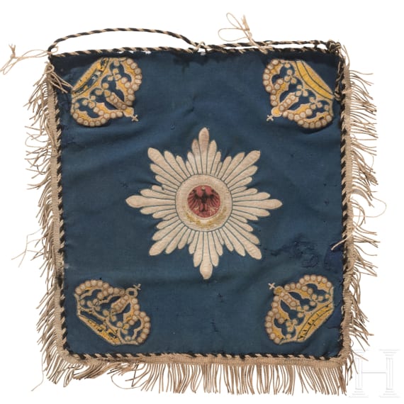 Fanfarentuch des Garde-K&uuml;rassier-Regiments, um 1900
