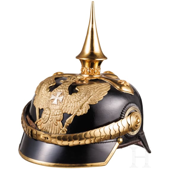 Helm f&uuml;r Reserveoffiziere der Dragoner, um 1900