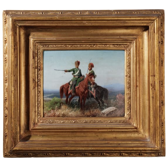 Christian Sell (1831-83), Husarenpatrouille