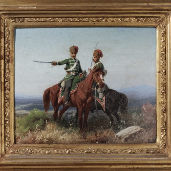 Christian Sell (1831-83), Husarenpatrouille