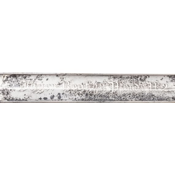 Kavalleriedegen M 1889 des J&auml;ger-Regiments zu Pferde Nr. 2 mit Unterschnall- und S&auml;belkoppel