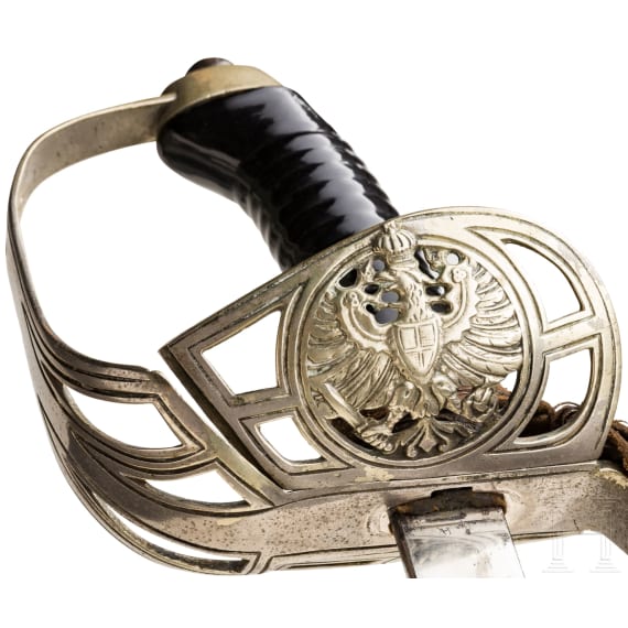 Kavalleriedegen M 1889 des J&auml;ger-Regiments zu Pferde Nr. 2 mit Unterschnall- und S&auml;belkoppel
