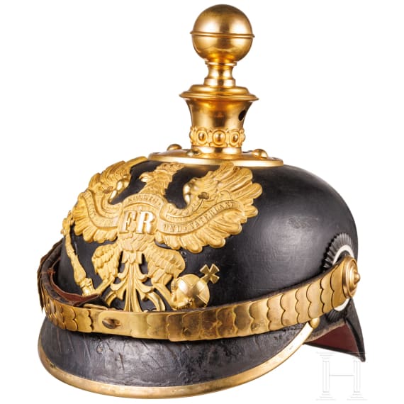 Helm f&uuml;r Unteroffiziere der Fu&szlig;artillerie, um 1910