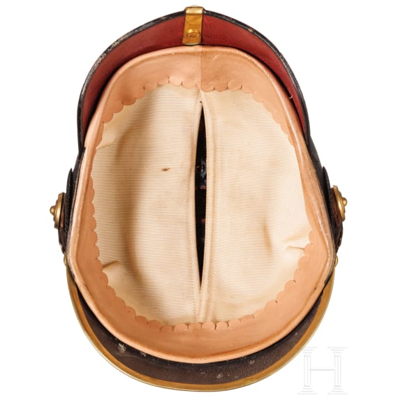Helm f&uuml;r Unteroffiziere der Fu&szlig;artillerie, um 1910