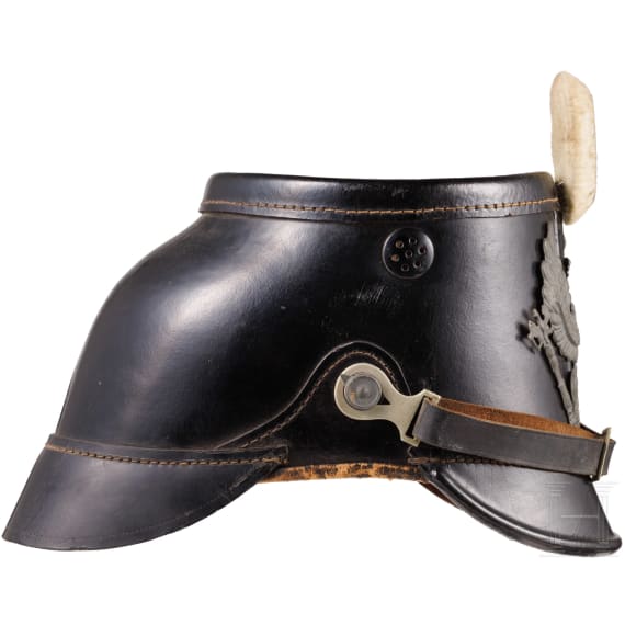 Tschako f&uuml;r Mannschaften der J&auml;ger oder Verkehrstruppen, datiert 1916