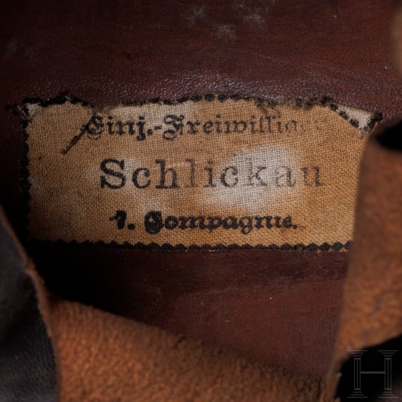 Helm f&uuml;r Einj&auml;hrig-Freiwillige der Garde-Pioniere oder -Infanterie, um 1910