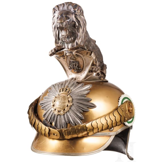 A helmet for troopers of the Royal Saxon Guards Regiment, dated 1915