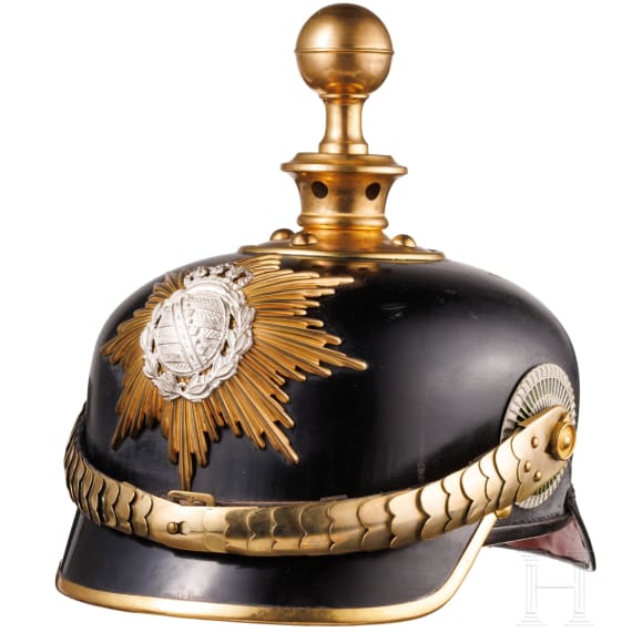 A helmet for NCO's of the Royal Saxon Field Artillery, circa 1900