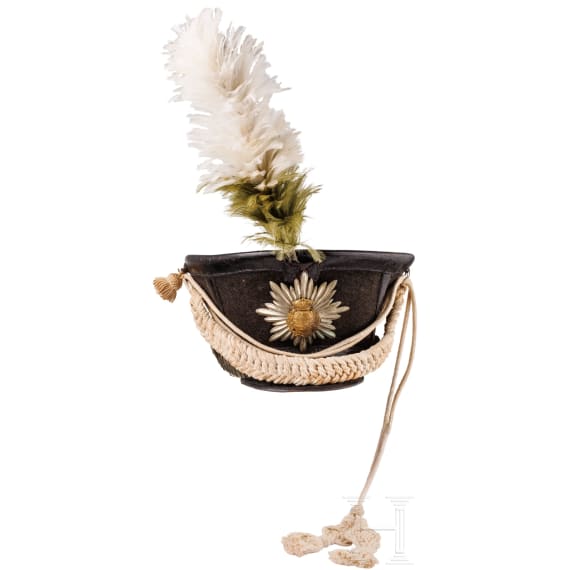 A shako for foot soldiers of the Royal Saxon Army, circa 1830