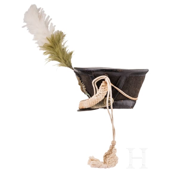 A shako for foot soldiers of the Royal Saxon Army, circa 1830