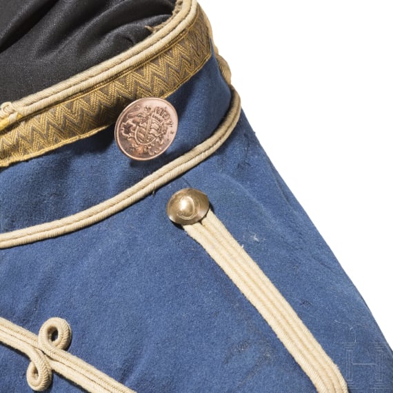 An attila and trousers for sergeants of the 1st Saxon Hussar Regiment No. 18, circa 1910
