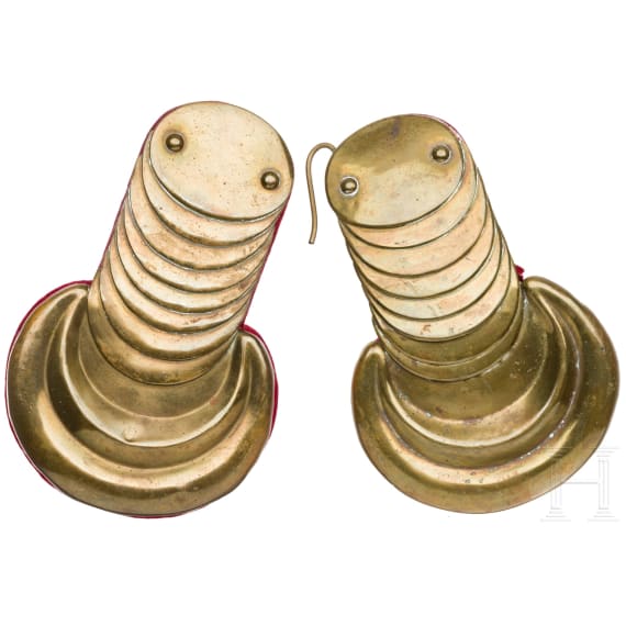 Two cavalry epaulettes, probably Saxon, 19th century