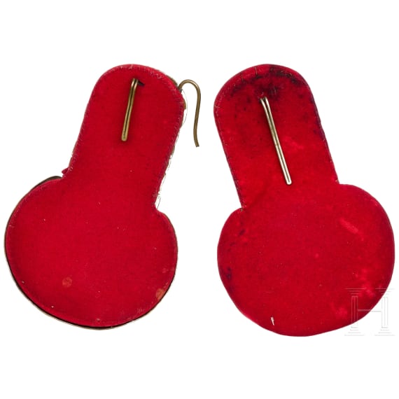 Two cavalry epaulettes, probably Saxon, 19th century