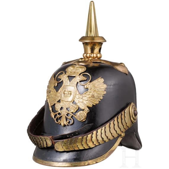 A helmet for members of the contingent of the Principality of Schwarzburg-Rudolstadt, circa 1860