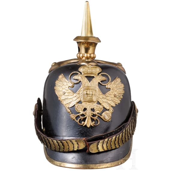 A helmet for members of the contingent of the Principality of Schwarzburg-Rudolstadt, circa 1860