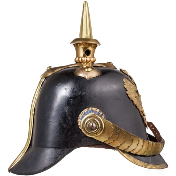 A helmet for members of the contingent of the Principality of Schwarzburg-Rudolstadt, circa 1860