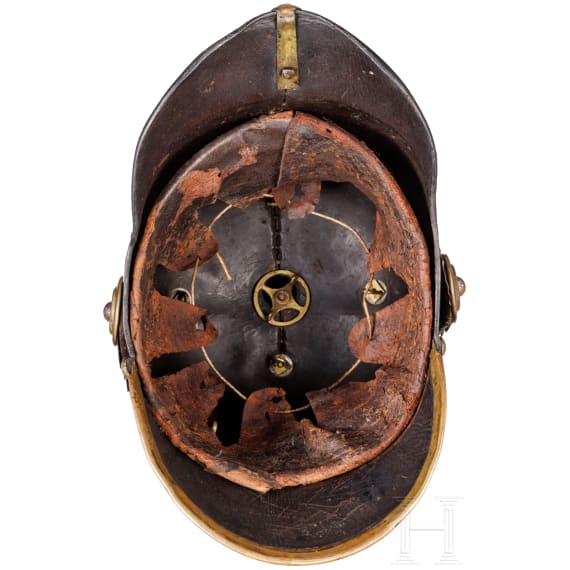 A helmet for members of the contingent of the Principality of Schwarzburg-Rudolstadt, circa 1860