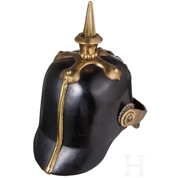 A helmet for members of the contingent of the Principality of Schwarzburg-Rudolstadt, circa 1860