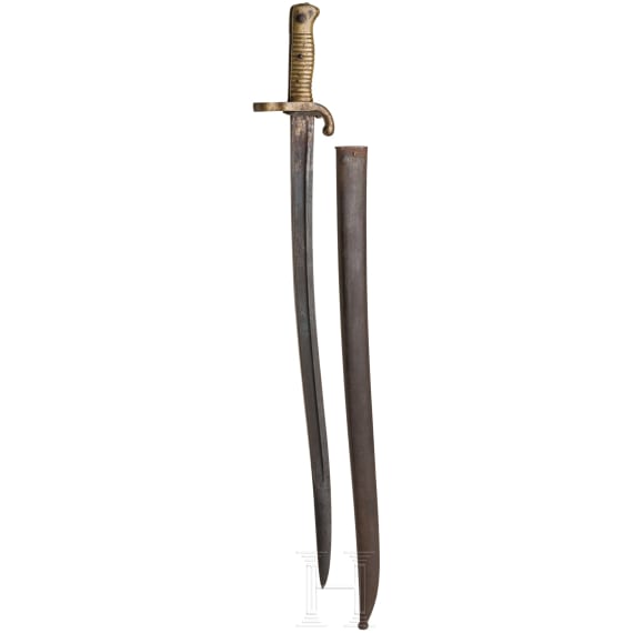 A yatagan bayonet with double barrel ring, 2nd half of the 19th century