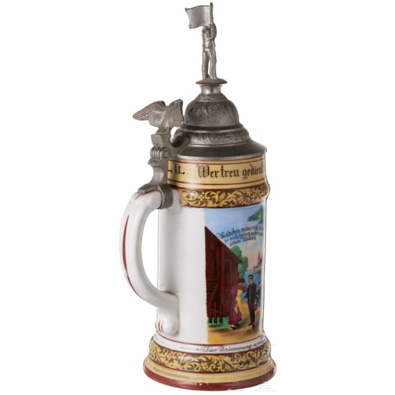 A regimental stein of the Imperial II. Sea Battalion, 1905-08