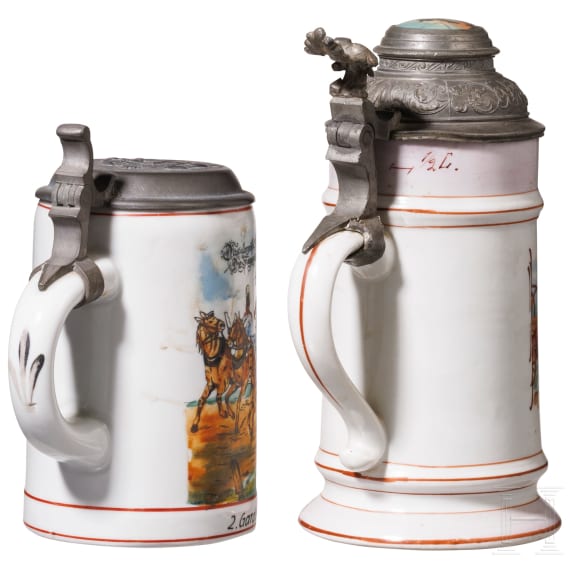 Five reservist mugs, 1906 - 1915