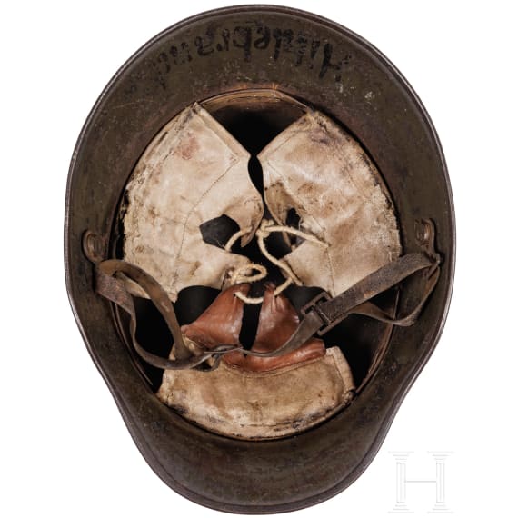 A steel helmet M 16 with Prussian guard troop markings
