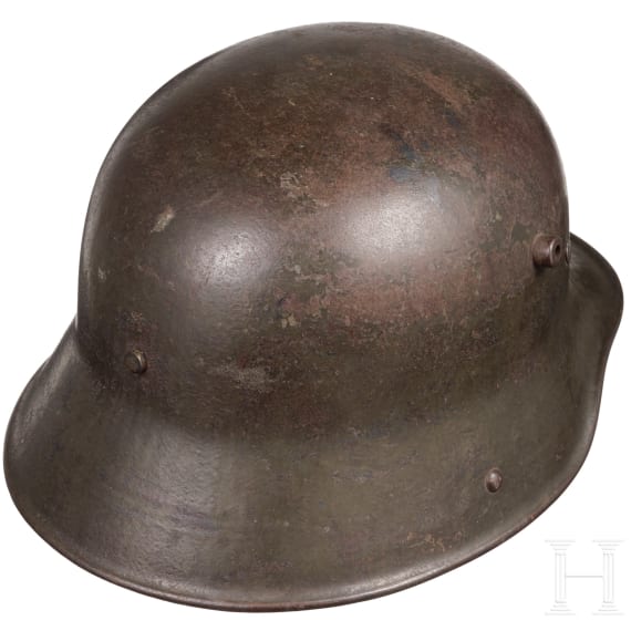 A steel helmet M 16 with Prussian guard troop markings