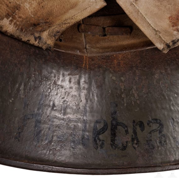 A steel helmet M 16 with Prussian guard troop markings