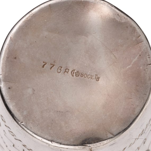 Flieger Kampfstaffel 34 b (Bavaria) - a silver gift beaker "Verdun Weihnachten 1916" to their comrade Herrmann