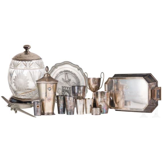 Reinhold Poss (1897 - 1933) - a collection of pilot's trophies, 1929 - 1932
