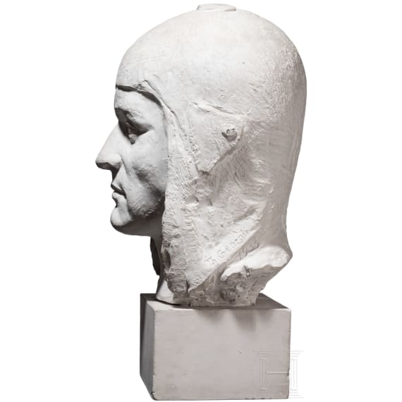 Theodor Georgii - a portrait head of a pilot, dated 1933