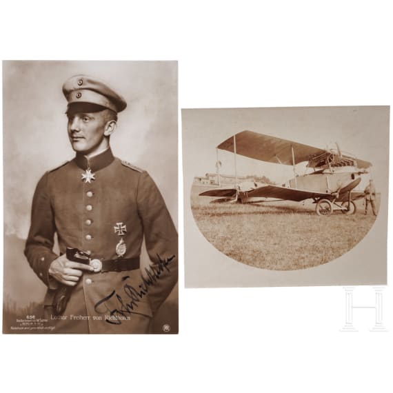 Lothar Freiherr von Richthofen (1894 - 1922) - a signed Sanke portrait postcard, 1917/18