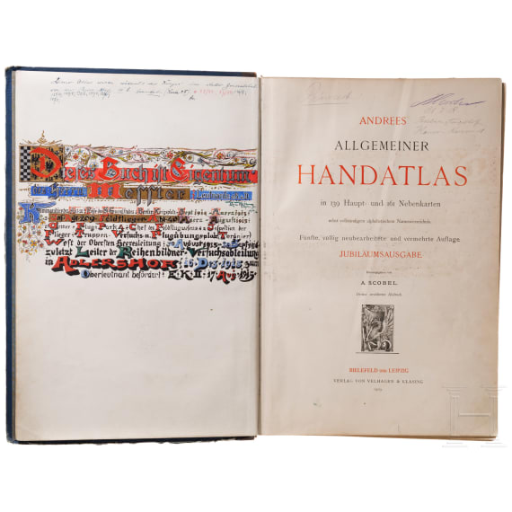 Oskar Messter - a hand atlas as the head of the aerial photos test department in Adlershof