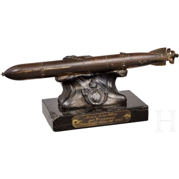 A torpedo as a table decoration