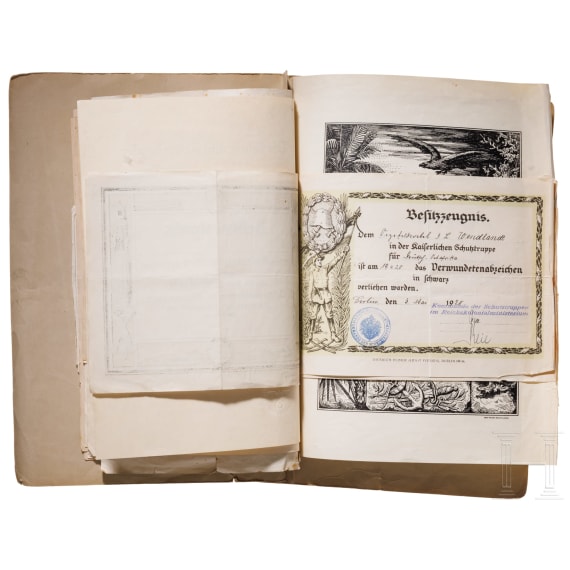 Albert Wendlandt, police constable in German East Africa - his documentary estate, circa 1901 - 1952