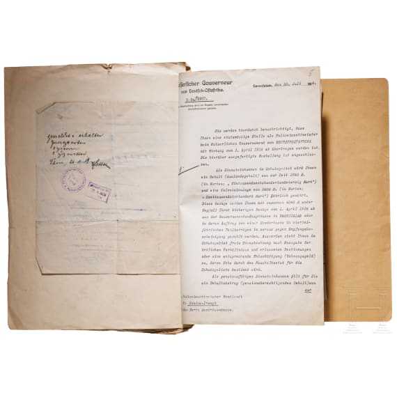 Albert Wendlandt, police constable in German East Africa - his documentary estate, circa 1901 - 1952