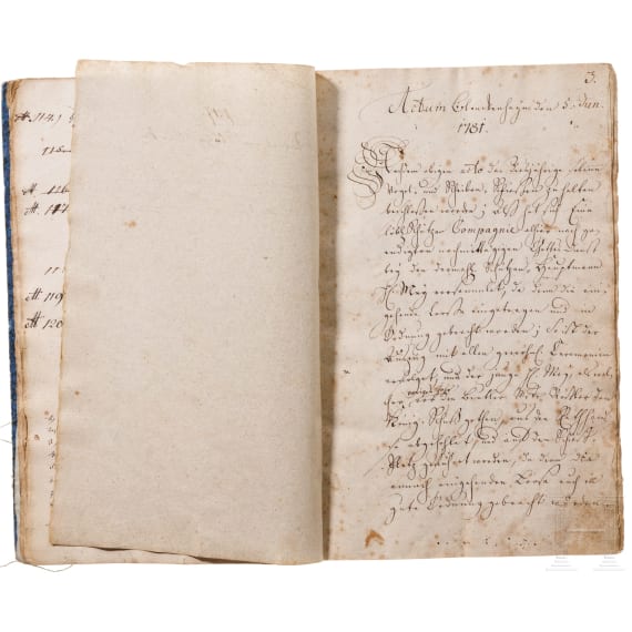 Dokumente der B&uuml;chsen-Sch&uuml;tzen-Kompagnie Blankenhain von 1753 - 1801