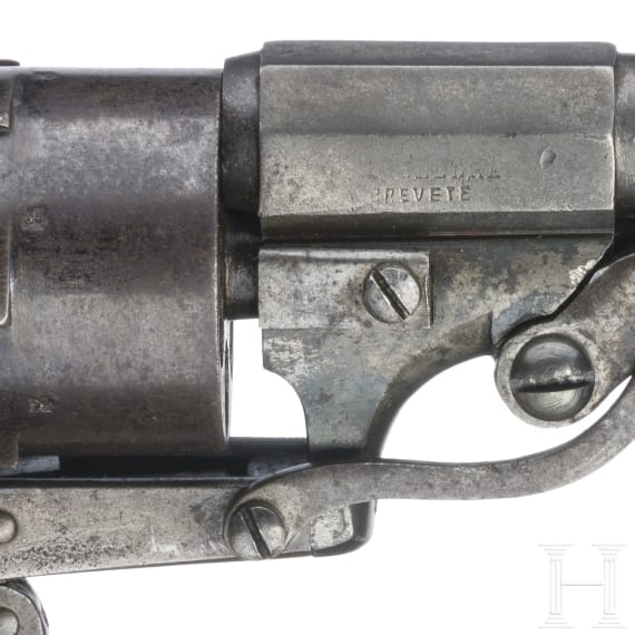 Stiftfeuerrevolver, DEGUELDRE, Mod. 1860, Kal. 7 mm Lefaucheux