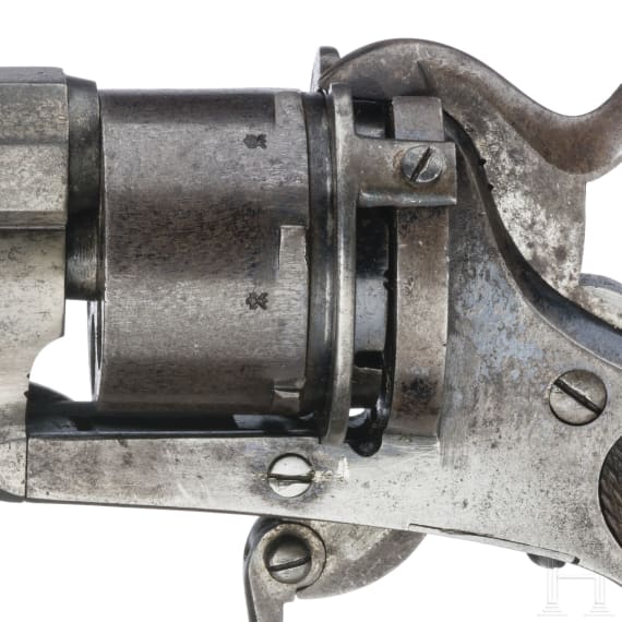 Stiftfeuerrevolver, DEGUELDRE, Mod. 1860, Kal. 7 mm Lefaucheux