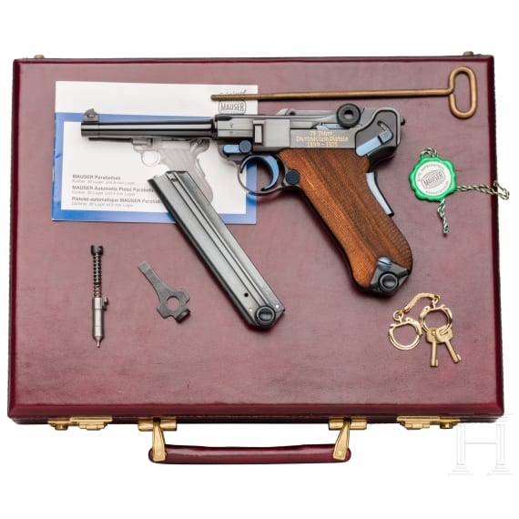 Mauser Erinnerungsmodell "75 Jahre Parabellum-Pistole", im Koffer