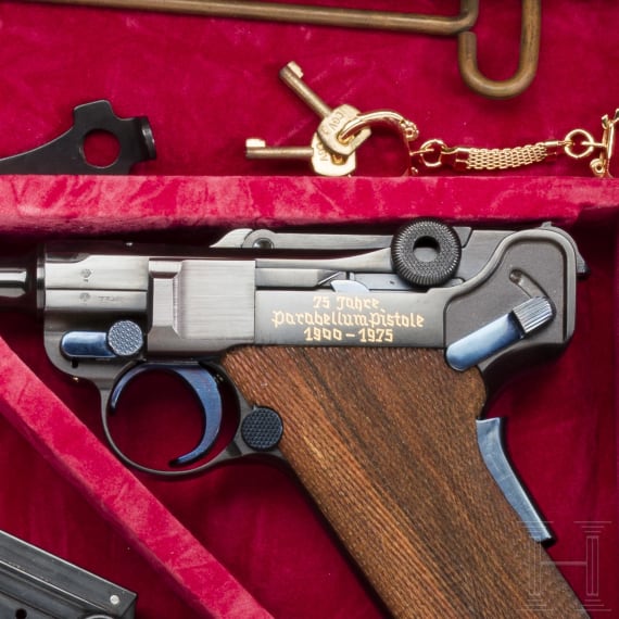 Mauser Erinnerungsmodell "75 Jahre Parabellum-Pistole", im Koffer