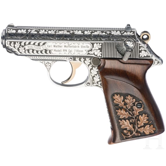 Walther PPK, Ulm, gravierte Luxusausf&uuml;hrung in Box