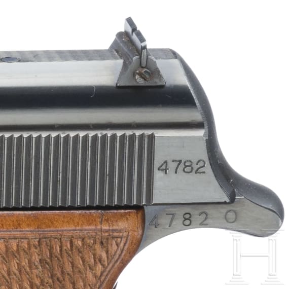 Walther Olympia F&uuml;nfkampf-Pistole 1936 mit vier Laufgewichten