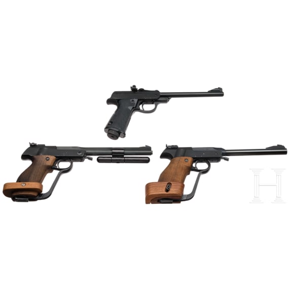 Konvolut mit drei Luftpistolen Walther LP 3 und LP 53