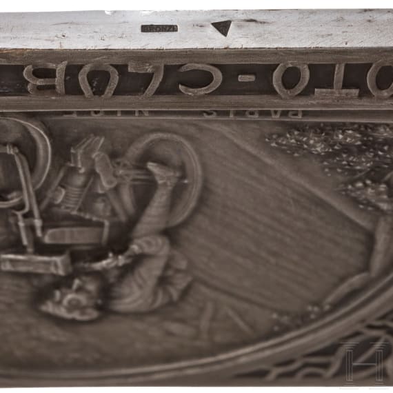 Erinnerungs- oder Siegerplakette des Moto-Club de Nice, datiert 1924
