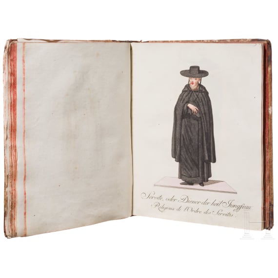 Christian Friedrich Schwan (1733 - 1815), "Abbildungen der vorz&uuml;glichsten Geistlichen-Orden in ihren gew&ouml;hnlichsten Ordenskleidungen", nahezu komplette zweib&auml;ndige Ausgabe, Mannheim, 1791